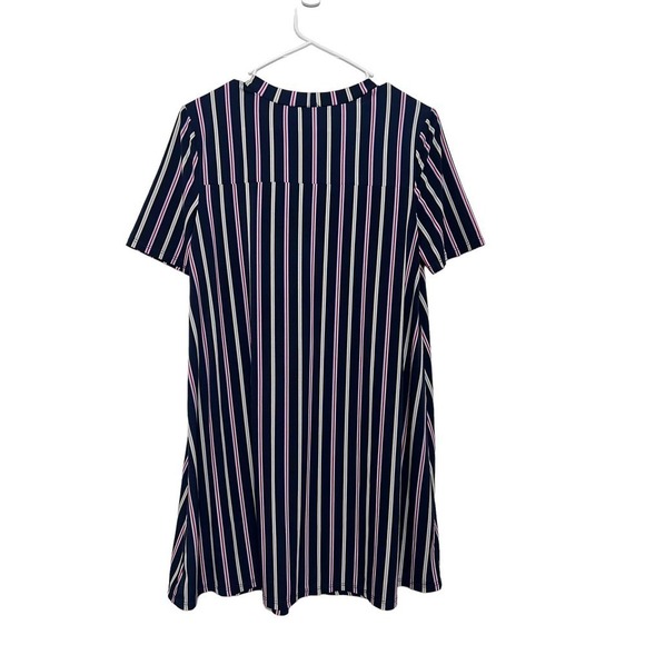 BCBGeneration Navy Stripe Shirt Mini Dress Small - Picture 4 of 4
